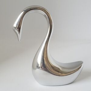 Hoselton Canada Swan Sculpture Aluminum Metal 1361 Vintage Collectible